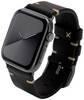 JT Berlin Watchband Alex II Vintage 42 mm, 44 mm, 45 mm, 46 mm čierna, space Grau