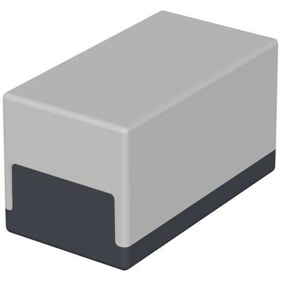 Šedý, obdĺžnikový plastový kryt, pravdepodobne kryt pre elektronické komponenty alebo ochranný obal.