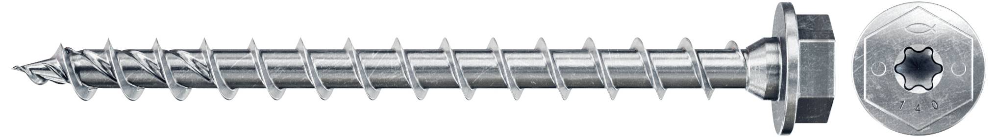 Fischer PowerFast II 566377 skrutka so šesťhranom 10 mm 100 mm vnútorná hviezdica ocel glavanizované zinkom 50 ks
