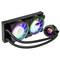 Chladiaci systém s dvoma ventilátormi s RGB podsvietením a dvoma flexibilnými hadicami.