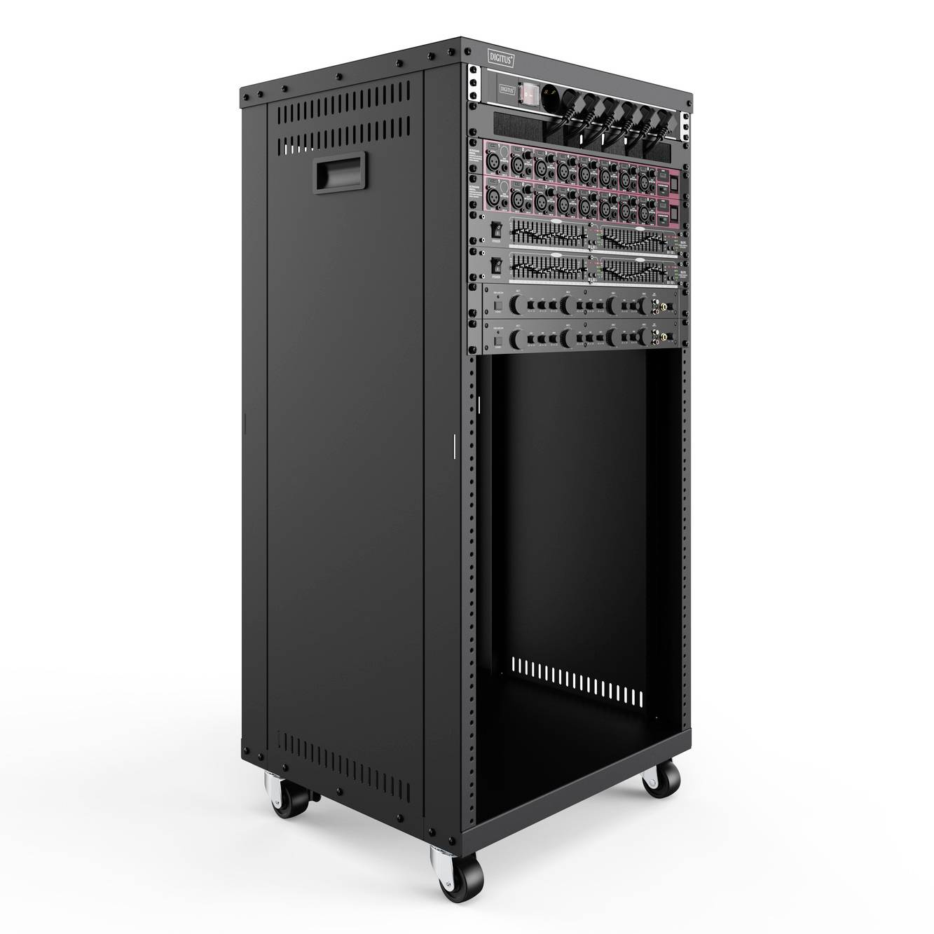 Digitus DN-48002 19-palcový rackový vozík 21 U ocelový plech-6