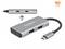 USB-C hub DeLOCK s dvoma USB 3.0 portami a dvoma USB-C portami. Označenie hore: 10 Gbps.