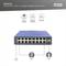 Priemyselný 16+2-portový L2 spravovaný gigabitový ethernetový prepínač, 56 Gb/s priepustnosť, vrstvové 2 riadenie, ochrana pred bleskom.