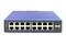 Modrý sieťový switch s 16 ethernetovými portami, vhodný na prepojenie viacerých zariadení v lokálnej sieti.