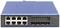 Priemyselný 8+4-portový L3 spravovaný gigabitový ethernetový PoE switch s modrou povrchovou úpravou a možnosťami pripojenia pre siete.