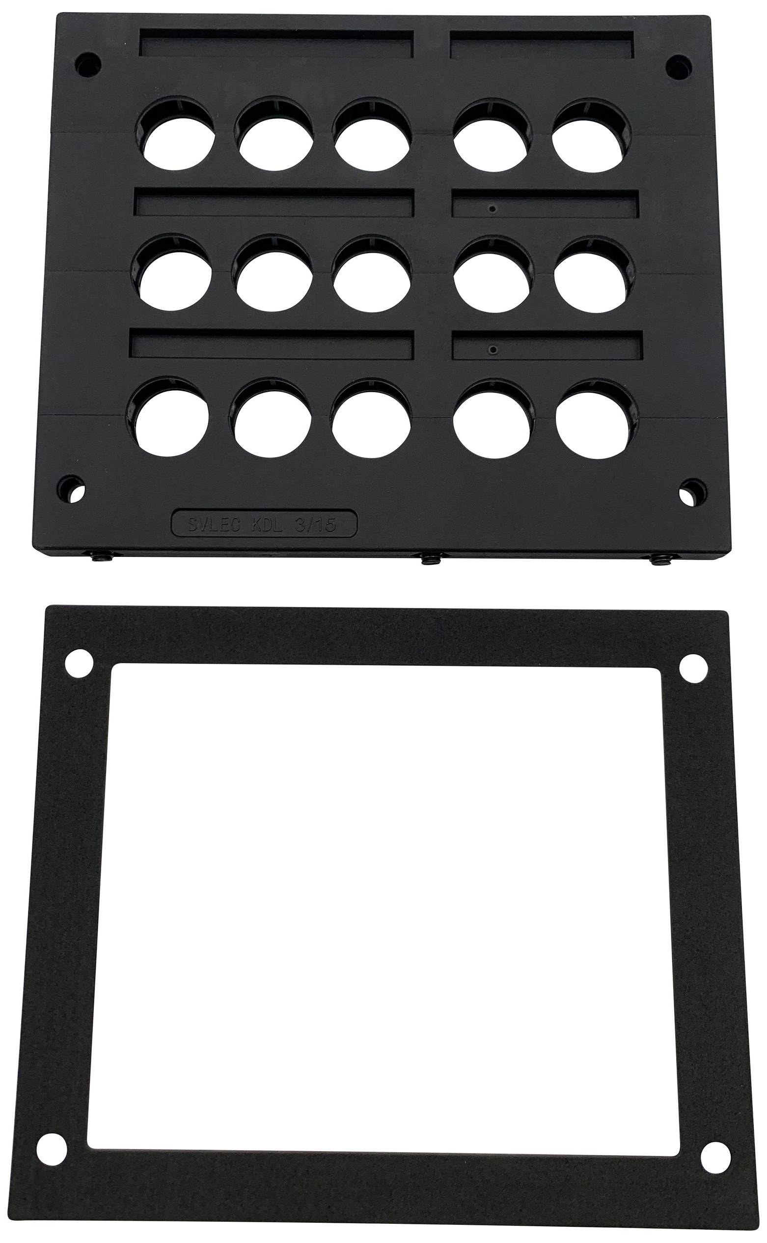 TRU COMPONENTS TC-KDL 3/15 Profilo per introduzione cavi Ø (max.) 16 mm PA Nero 1 pz.