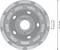 Brúsny kotúč od Bosch so striebornými segmentmi, priemer 115 mm, priemer otvoru 22,23 mm, vhodný na opracovanie betónu.