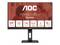 Monitor od AOC zobrazuje rozhranie domácej kancelárie. Má 24 palcov, ponúka Full HD rozlíšenie a má nastaviteľný stojan.