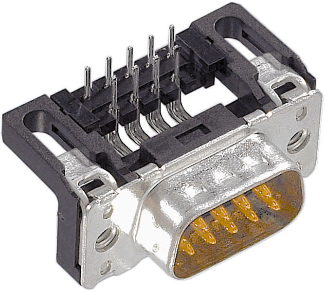 Konektor s viacerými pinmi, vhodný na prepojenie elektronických zariadení. Štandardný D-Sub konektor.