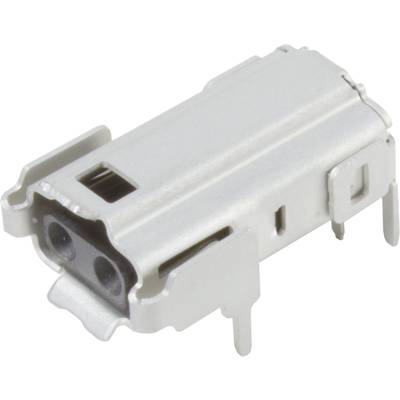 Konektor s kovovým krytom a viacerými vývodmi, používaný pre elektronické prepojenia v zariadeniach.