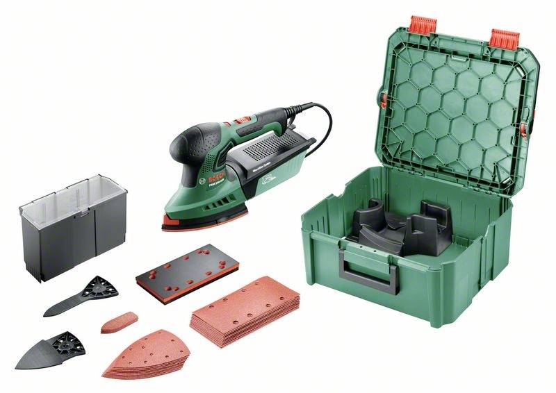 Bosch Home and Garden PSM 200 AES + SystemBox 06033B6002 Multilevigatrice 200 W 92 x 182 mm