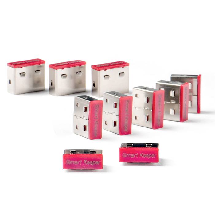 Smartkeeper Blocco porta USB CSK-PC01P Kit da 10 Rosso, acciaio inox Senza chiavi, Fusibile permanente CSK-PC01P