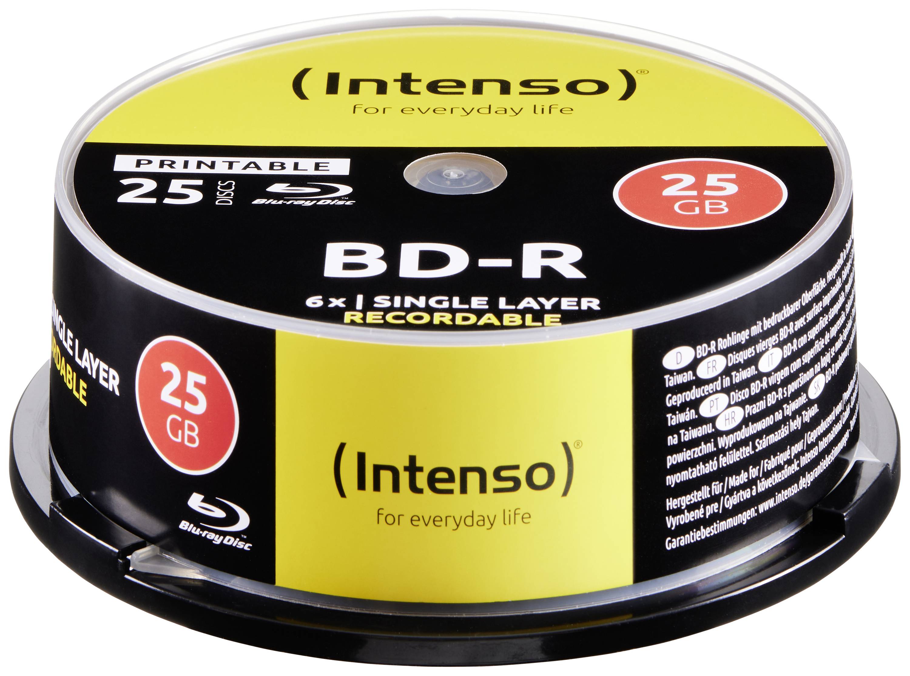 Intenso 5101114 Blu-ray BD-R SL vergine 25 GB 25 pz. Torre stampabile