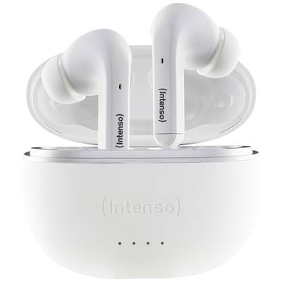 Intenso bezdrôtové in-ear slúchadlá s nabíjacím púzdrom. Biele, moderné dizajnové prevedenie so zameraním na prenosnosť a pohodlie.