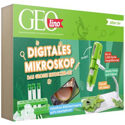Franzis Verlag 67184 GEOLINO Das digitale Mikroskop Box s dobrodružstvom od 8 rokov Box