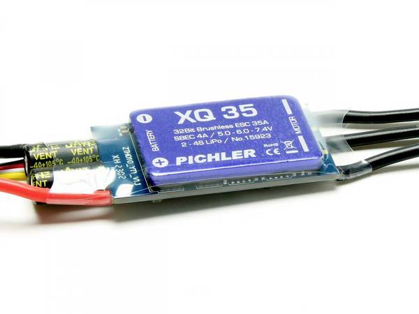 Pichler Modellbau XQ+ 35 Brushless letový regulátor pre model lietadla Zaťažiteľnosť (max.): 45 A