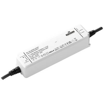 Napájací zdroj pre LED svetlo s technickými špecifikáciami vrátane napätia, výkonu a bezpečnostných označení.