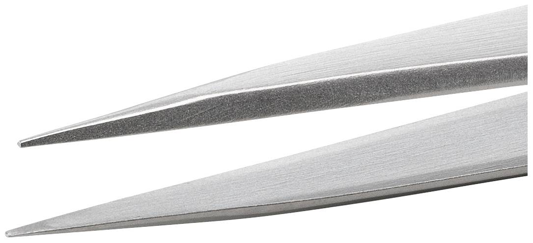 Kovové hroty pinziet, ktoré ležia oproti sebe, vykazujú jemnú presnosť a detailnú presnosť pre jemnú mechaniku alebo laboratórne práce.
