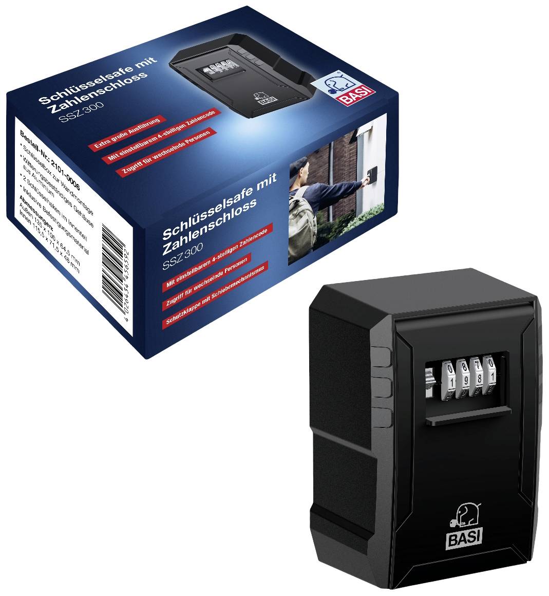 Basi 2101-0006 SSZ 300 Cassaforte per chiavi Serratura a combinazione numerica