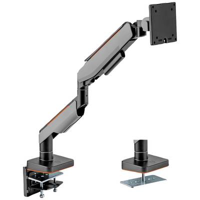 Nastaviteľné kovové rameno na monitor pre kancelárske stoly, s upevňovacou doskou a flexibilným kĺbovým ramenom pre ergonomické umiestnenie obrazovky.