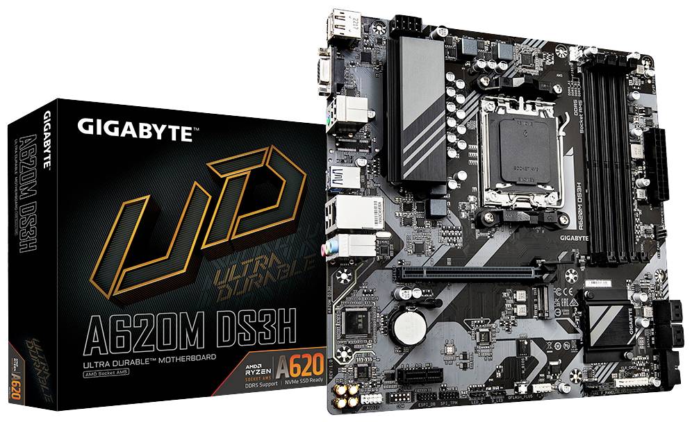 Gigabyte A620M DS3H Mainboard Attacco (PC) #####AMD AM5 Fattore di forma (dettagli) Micro-ATX