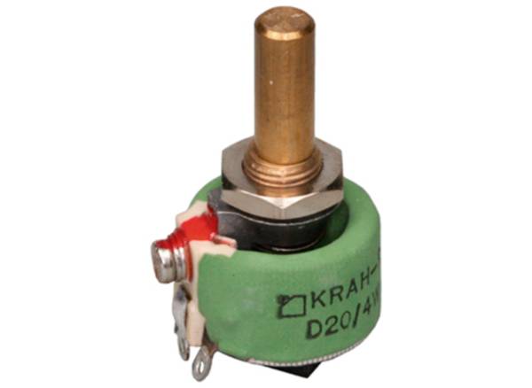 KRAH D 20/4W 10% 1K0, D 20/4W 10% 1K0 drôtový potenciometer, 4 W, 1 kΩ, 1 ks