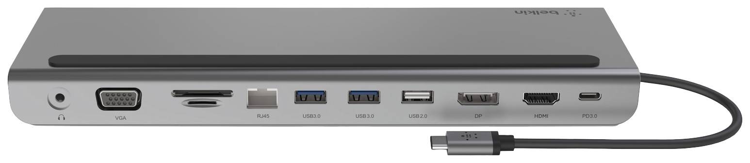 Belkin INC004btSGY USB-C® dokovacia stanica Vhodné pre značky: univerzálny integrovaná čítačka kariet, napájanie USB-C®-1
