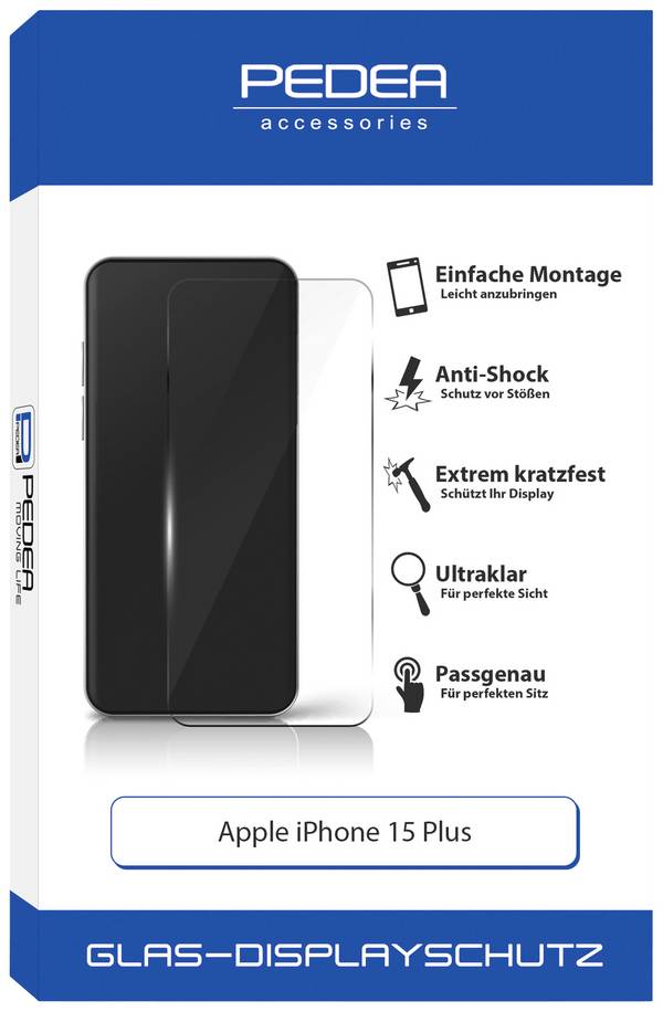 Pedea 50170099 ochranné sklo na displej smartfónu Apple iPhone 15 Plus 1 ks Chrániaci proti odtlačkom prstov 50170099