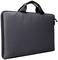 Čierna textilná taška na notebook s držadlami, zatvorená. Ideálna na bezpečné uskladnenie a prepravu notebooku.