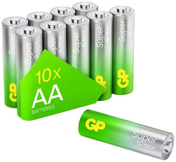 GP Super tužková batéria typu AA alkalicko-mangánová 1.5 V 10 ks