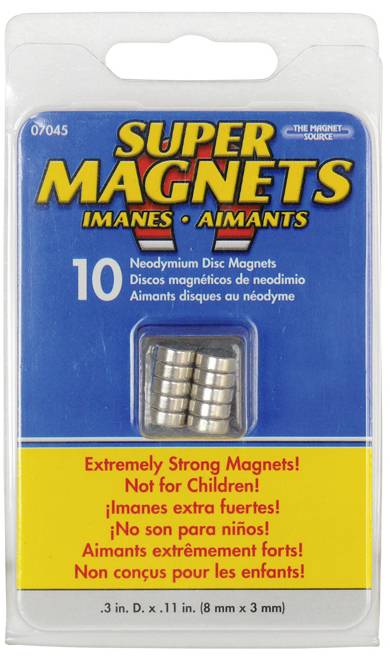 Blanko Magnet (Ø x H) 8 mm x 3 mm rund 10 stk 205016