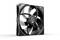 Čierny počítačový ventilátor s nápisom 'be quiet! Pure Wings 2' stojí pred bielym pozadím.