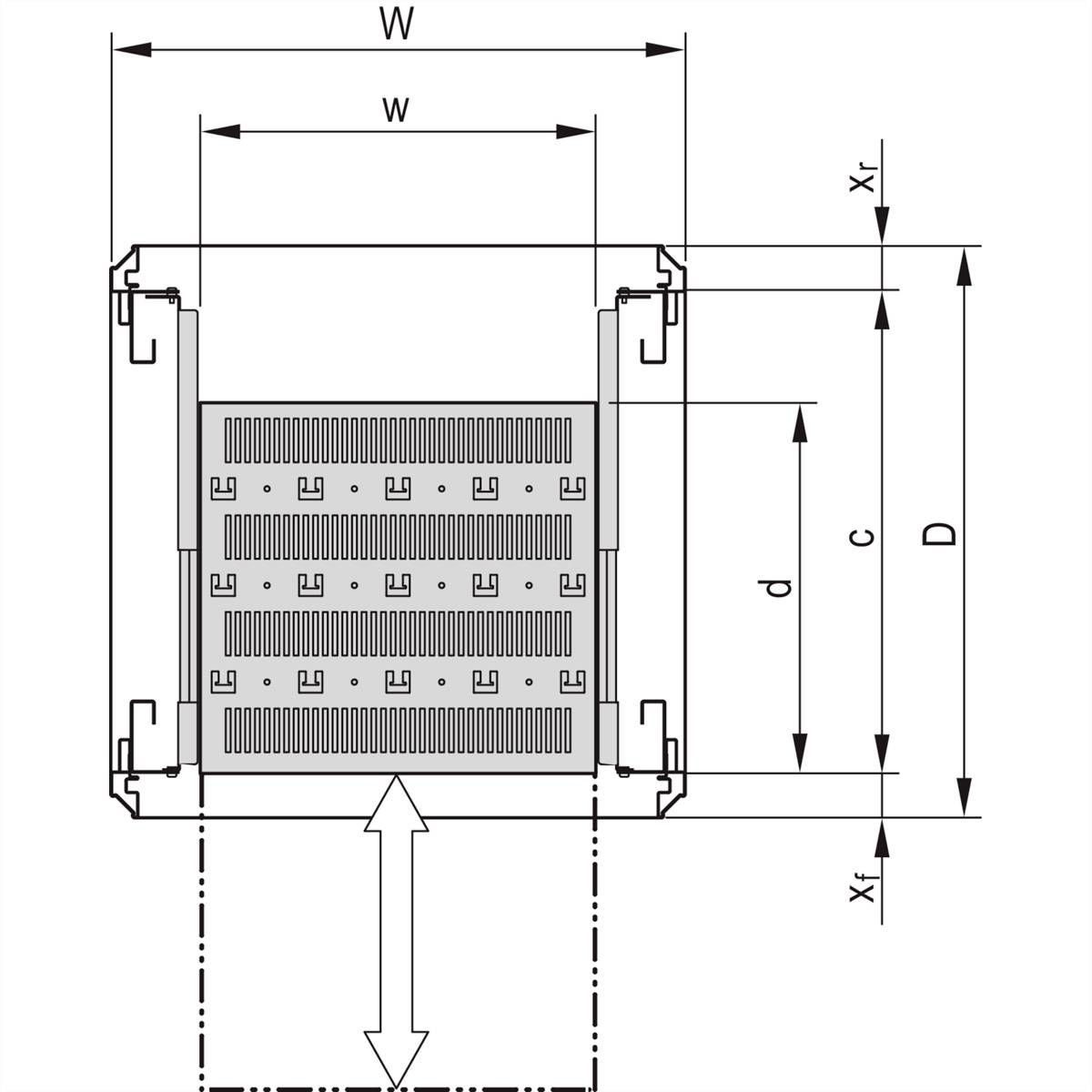nVent SCHROFF 22130352 Ripiano per scaffale (L x P) 600 mm x 382 mm 1 pz.