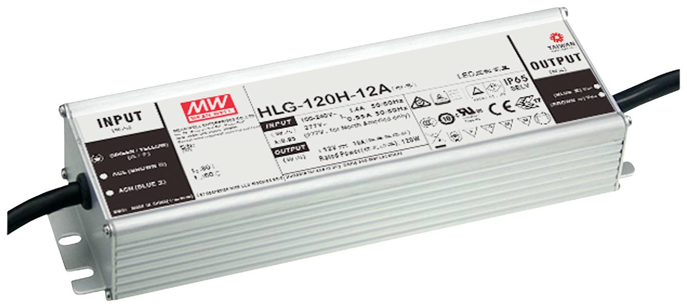 MW Mean Well HLG-120H-12 Driver per LED, Trasformatore per LED 120 W 10 A 12 V non dimmerabile 1 pz.