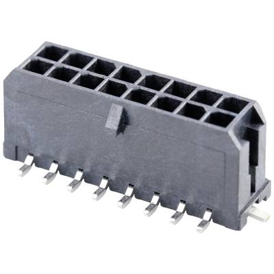 Čierny elektronický konektor s 12 kovovými kolíkmi v línii, vhodný pre dosky plošných spojov.