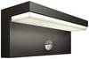 Philips LED Bustan 8720169257412 LED vonkajšie nástenné osvetlenie s PIR senzorom LED pevne zabudované LED osvetlenie 3.8 W antracitová