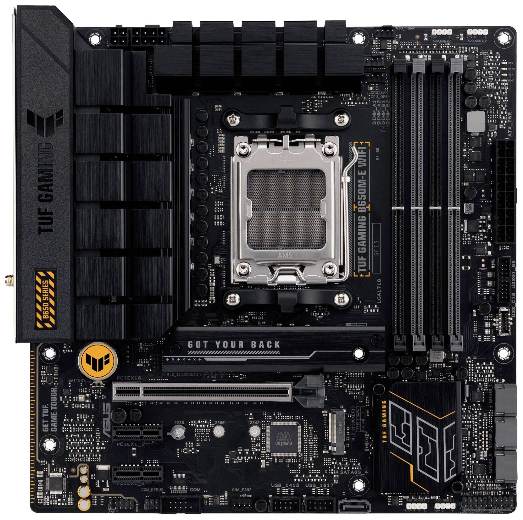 Asus TUF GAMING B650M-E WIFI Mainboard Attacco (PC) #####AMD AM5 Fattore di forma (dettagli) ATX Chipset della scheda madre AMD® B650