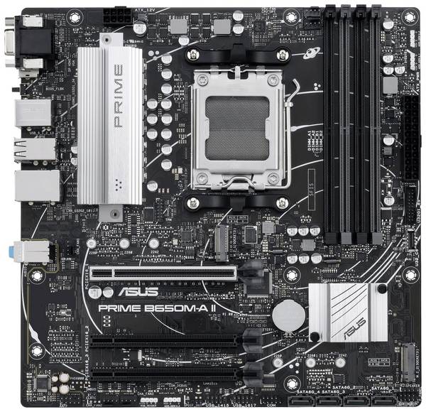 Asustek Computer PRIME B650M-A II-CSM Základná doska Socket AMD AM5 Tvarový faktor Micro-ATX Čipová sada základnej dosky AMD® B650
