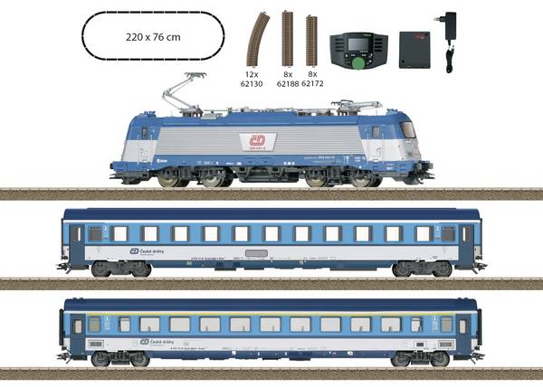 TRIX H0 21505 H0 digitálna štartovacia súprava osobného vlaku od ČD