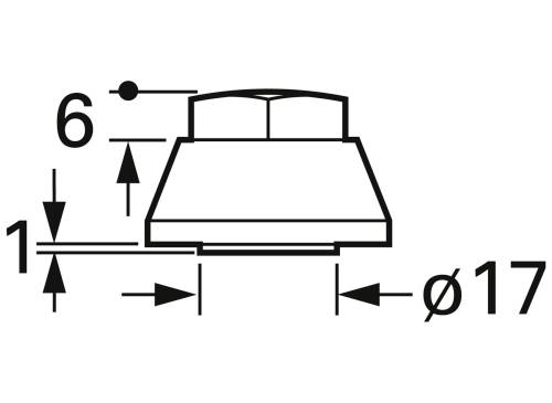 Dado cieco in plastica FTCAP HM 8 (Ø) 25 mm 1 pz. connessione a vite