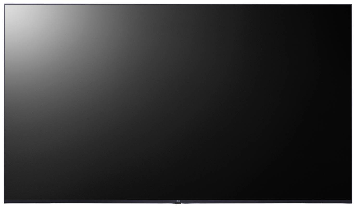 Vypnutá, čierna plochá obrazovka televízora s lesklým povrchom.