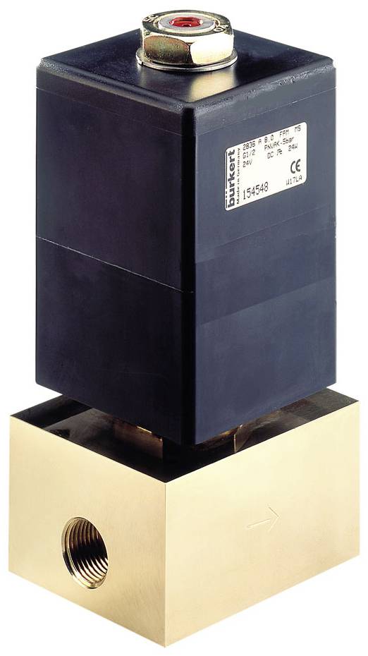 Bürkert 145654 Proportioneel drukregelventiel 2836 G 1/2 Nominale breedte 6 mm Materiaal (behuizing) Messing Afdichtmateriaal FKM 1 stuk(s) afbeelding