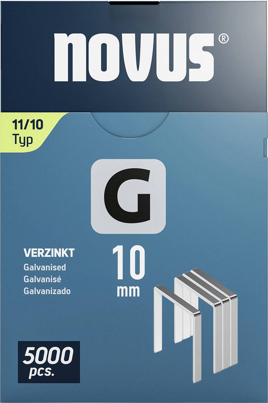 Novus sponky 11/10 typ G, pozinkované, 10 mm, 5000 kusov
