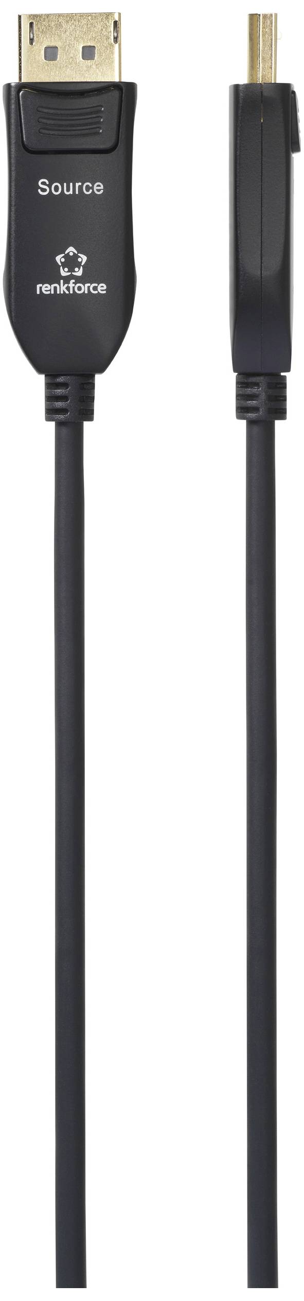 Čierne HDMI káble s textom 'Source', vhodné na prepojenie audio a video zariadení. Vľavo viditeľný konektor.