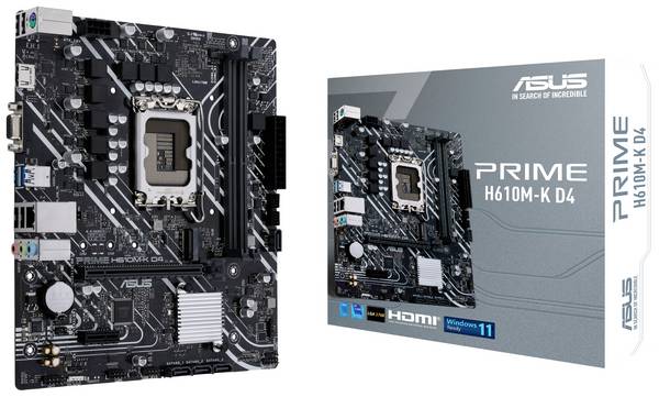 Asustek Computer PRIME H610M-K D4 ARGB Základná doska Socket Intel® 1700 Tvarový faktor Micro-ATX Čipová sada základnej dosky Intel® H610