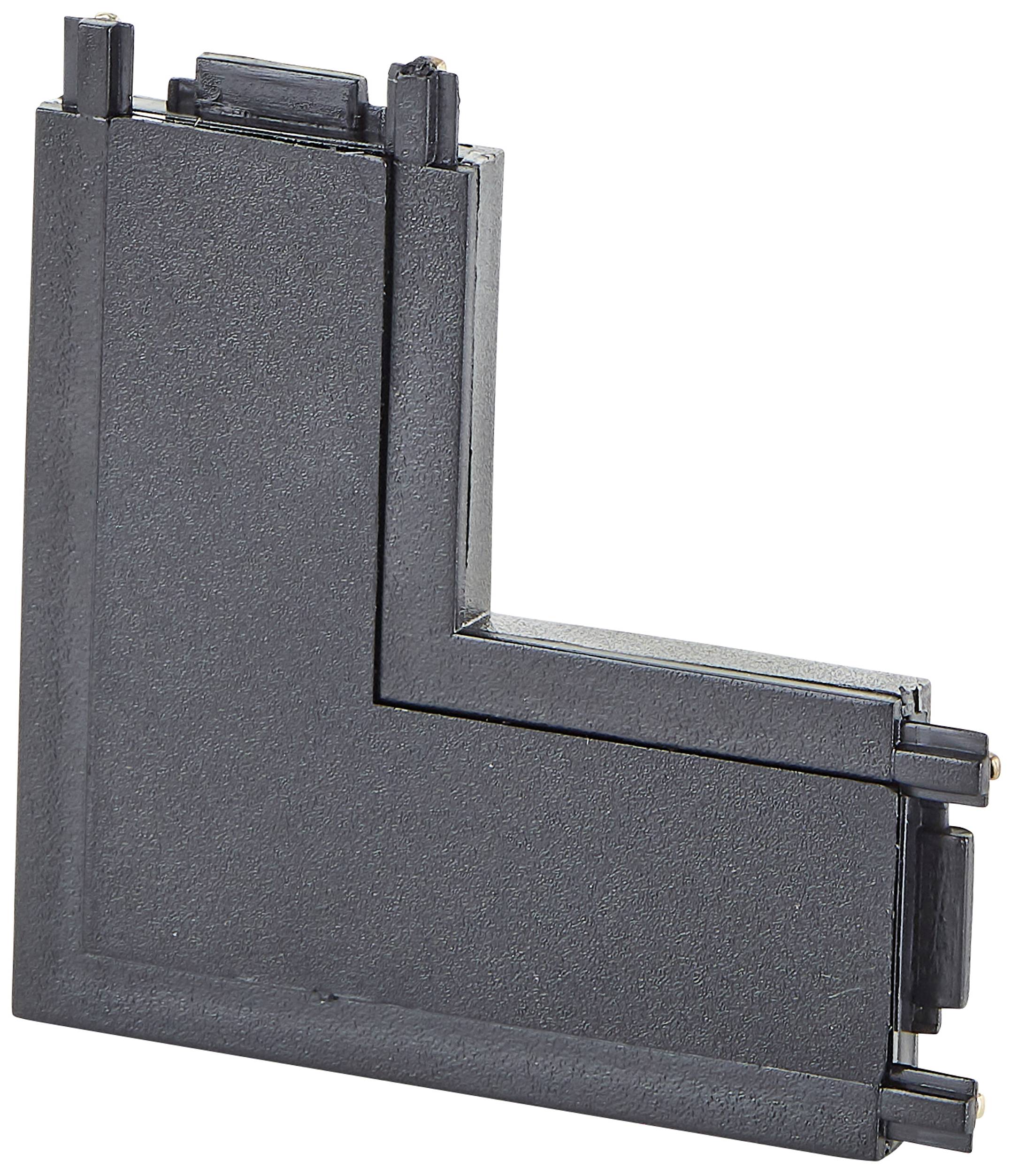 Brilliant Componente per sistema su binario a bassa tensione Connettore Sabbia, Nero 30039/76 Click&Shine Verbinder Ecke