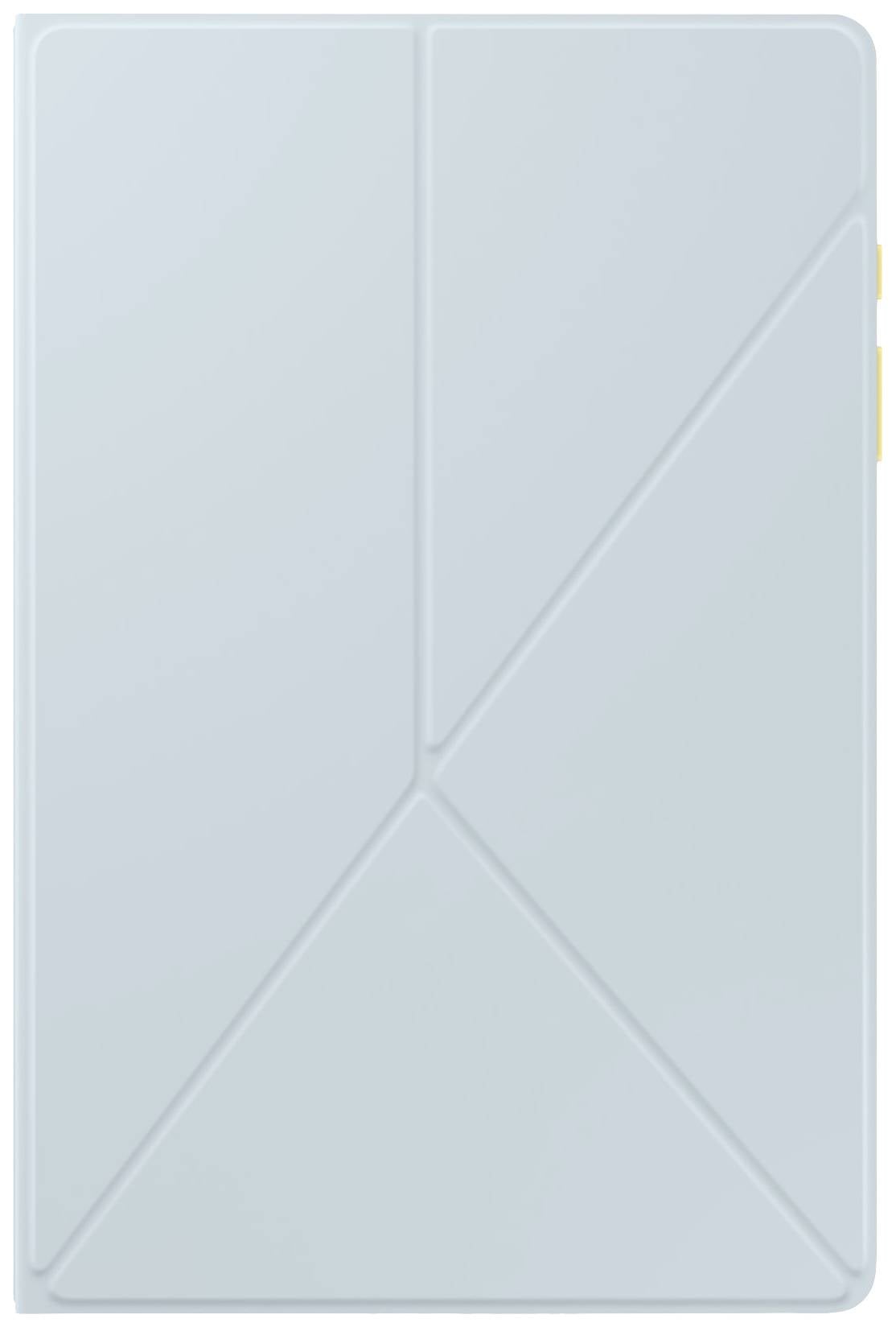 Svetlomodrý obal na tablet s geometrickými líniami a minimalistickým dizajnom.
