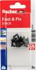 Fischer Fast & Fix K NV Nástenné háčiky čierna Množstvo: 1 sada