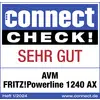 'connect SKONTROLOVANÉ! VEĽMI DOBRÉ' Hodnotenie pre AVM FRITZ!Powerline 1240 AX, číslo 1/2024, www.connect.de.