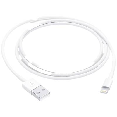 Biele USB nabíjacie káble s USB vstupom na jednom konci a Lightning vstupom na druhom konci.